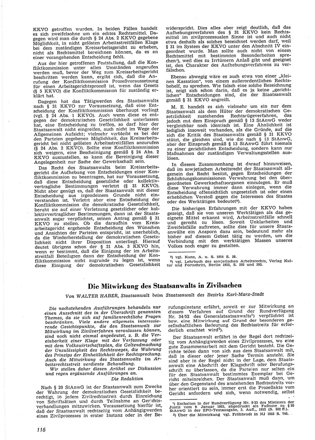 Neue Justiz (NJ), Zeitschrift für Recht und Rechtswissenschaft [Deutsche Demokratische Republik (DDR)], 9. Jahrgang 1955, Seite 116 (NJ DDR 1955, S. 116)