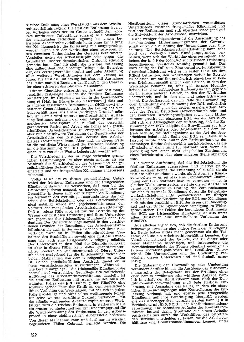 Neue Justiz (NJ), Zeitschrift für Recht und Rechtswissenschaft [Deutsche Demokratische Republik (DDR)], 9. Jahrgang 1955, Seite 122 (NJ DDR 1955, S. 122)