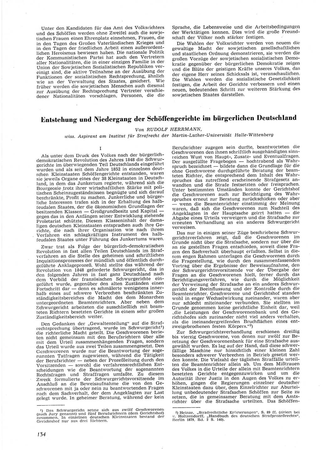 Neue Justiz (NJ), Zeitschrift für Recht und Rechtswissenschaft [Deutsche Demokratische Republik (DDR)], 9. Jahrgang 1955, Seite 134 (NJ DDR 1955, S. 134)