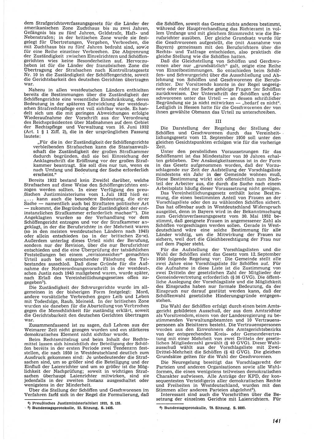 Neue Justiz (NJ), Zeitschrift für Recht und Rechtswissenschaft [Deutsche Demokratische Republik (DDR)], 9. Jahrgang 1955, Seite 141 (NJ DDR 1955, S. 141)