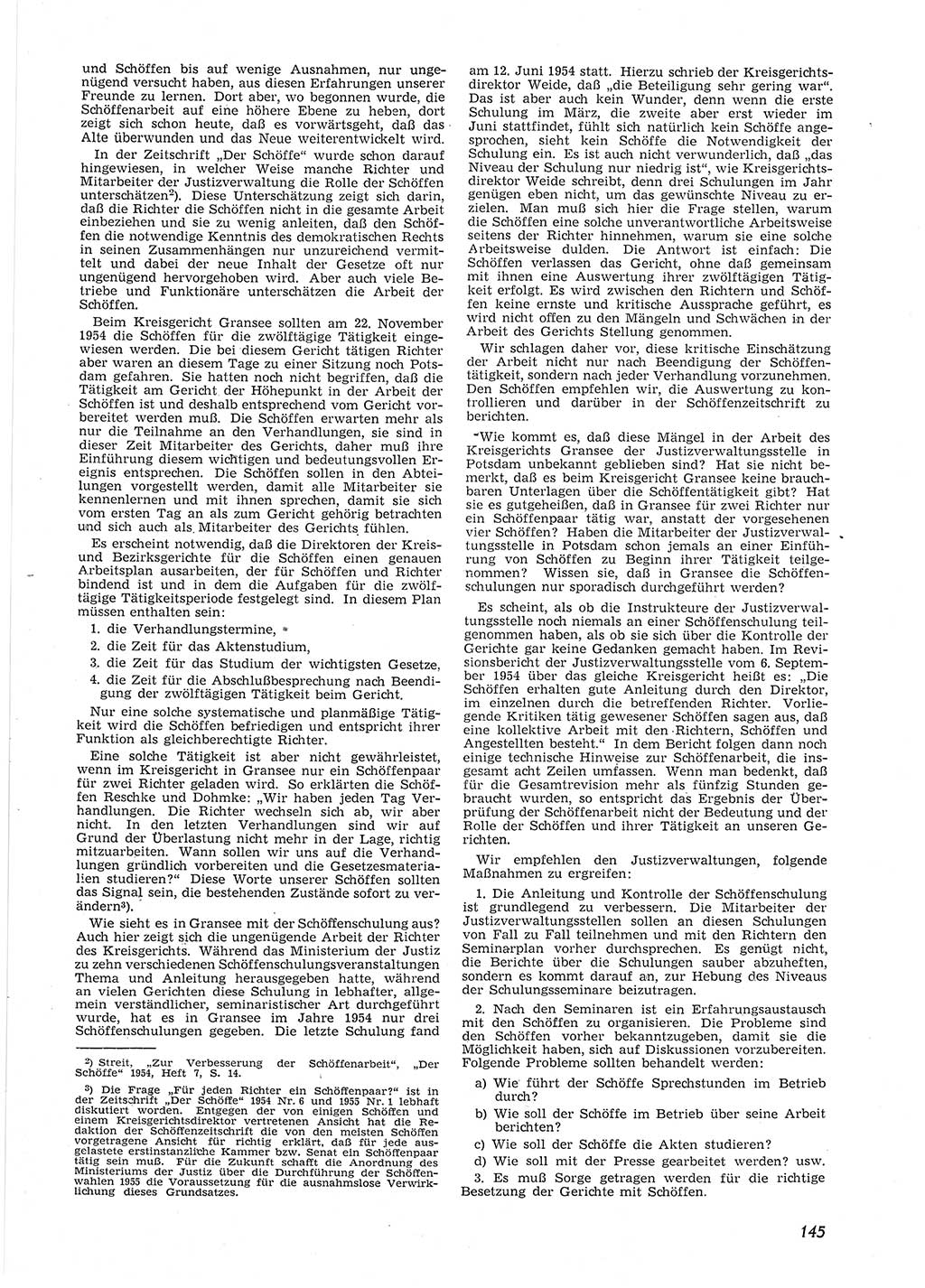 Neue Justiz (NJ), Zeitschrift für Recht und Rechtswissenschaft [Deutsche Demokratische Republik (DDR)], 9. Jahrgang 1955, Seite 145 (NJ DDR 1955, S. 145)