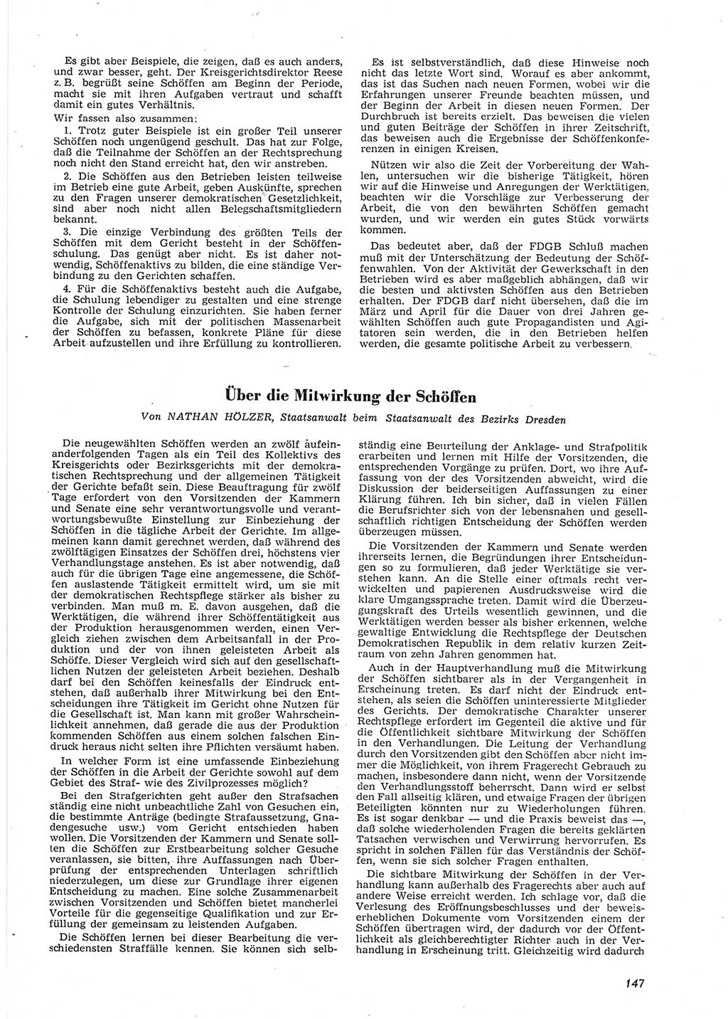 Neue Justiz (NJ), Zeitschrift für Recht und Rechtswissenschaft [Deutsche Demokratische Republik (DDR)], 9. Jahrgang 1955, Seite 147 (NJ DDR 1955, S. 147)