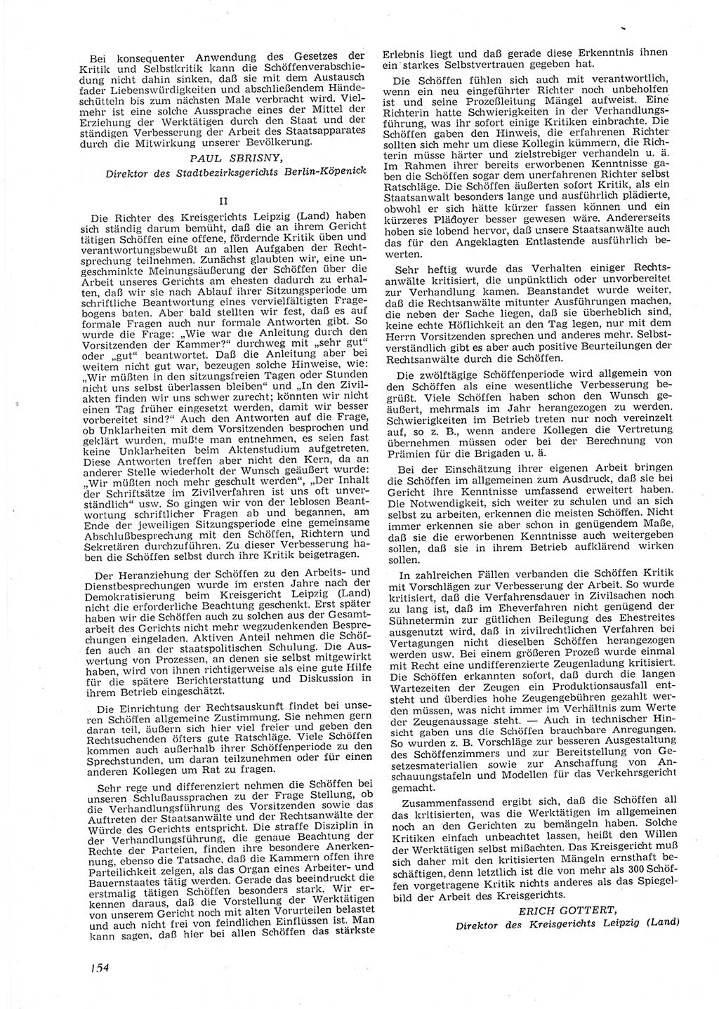 Neue Justiz (NJ), Zeitschrift für Recht und Rechtswissenschaft [Deutsche Demokratische Republik (DDR)], 9. Jahrgang 1955, Seite 154 (NJ DDR 1955, S. 154)