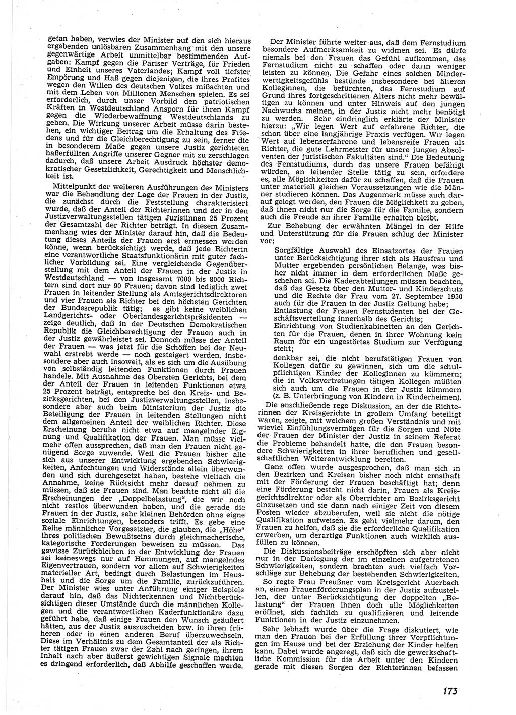 Neue Justiz (NJ), Zeitschrift für Recht und Rechtswissenschaft [Deutsche Demokratische Republik (DDR)], 9. Jahrgang 1955, Seite 173 (NJ DDR 1955, S. 173)