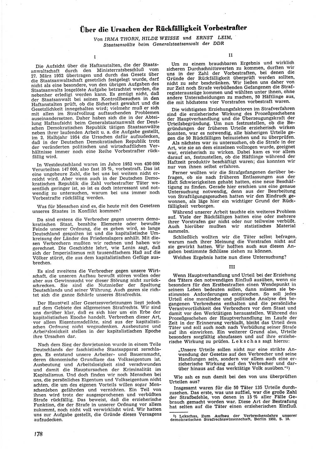 Neue Justiz (NJ), Zeitschrift für Recht und Rechtswissenschaft [Deutsche Demokratische Republik (DDR)], 9. Jahrgang 1955, Seite 178 (NJ DDR 1955, S. 178)