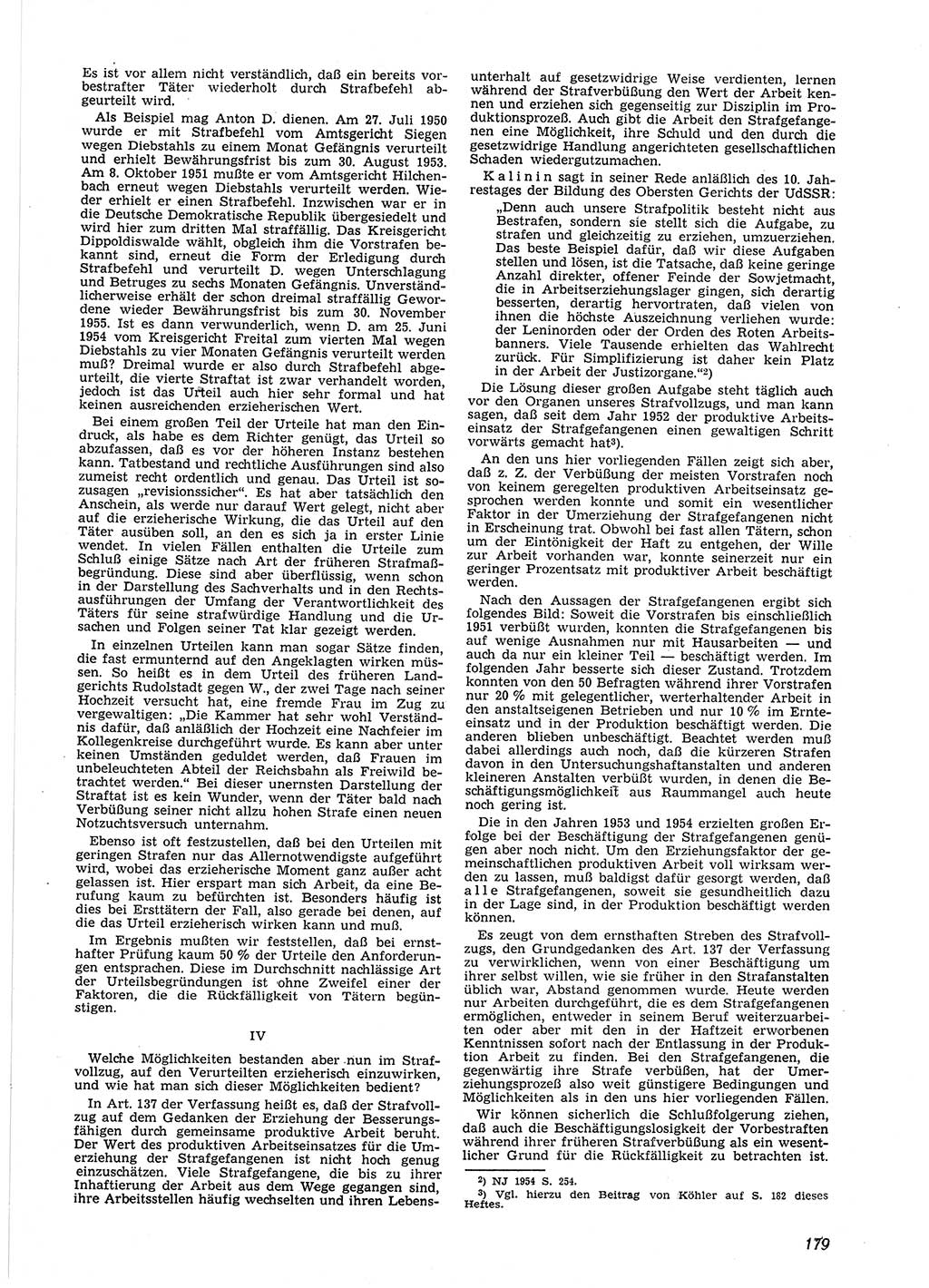 Neue Justiz (NJ), Zeitschrift für Recht und Rechtswissenschaft [Deutsche Demokratische Republik (DDR)], 9. Jahrgang 1955, Seite 179 (NJ DDR 1955, S. 179)