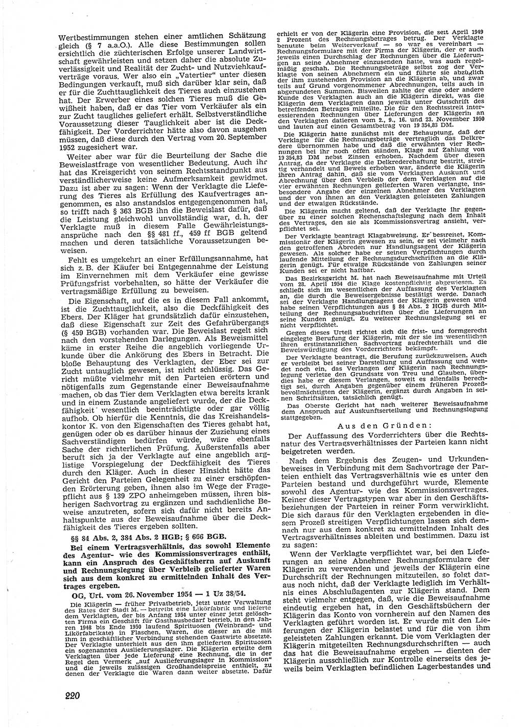 Neue Justiz (NJ), Zeitschrift für Recht und Rechtswissenschaft [Deutsche Demokratische Republik (DDR)], 9. Jahrgang 1955, Seite 220 (NJ DDR 1955, S. 220)