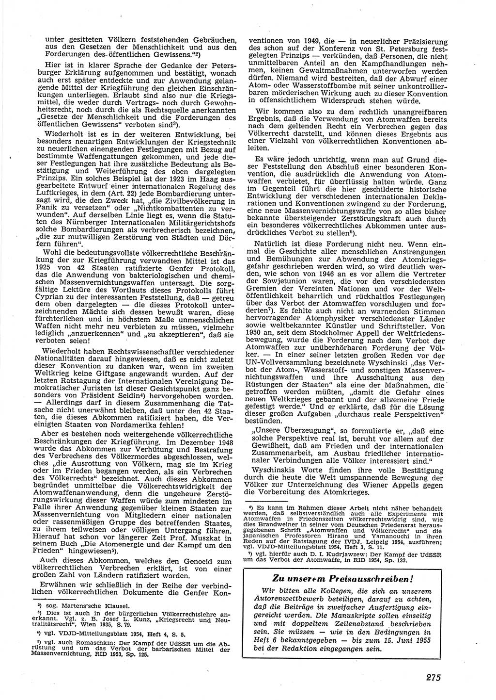 Neue Justiz (NJ), Zeitschrift für Recht und Rechtswissenschaft [Deutsche Demokratische Republik (DDR)], 9. Jahrgang 1955, Seite 275 (NJ DDR 1955, S. 275)