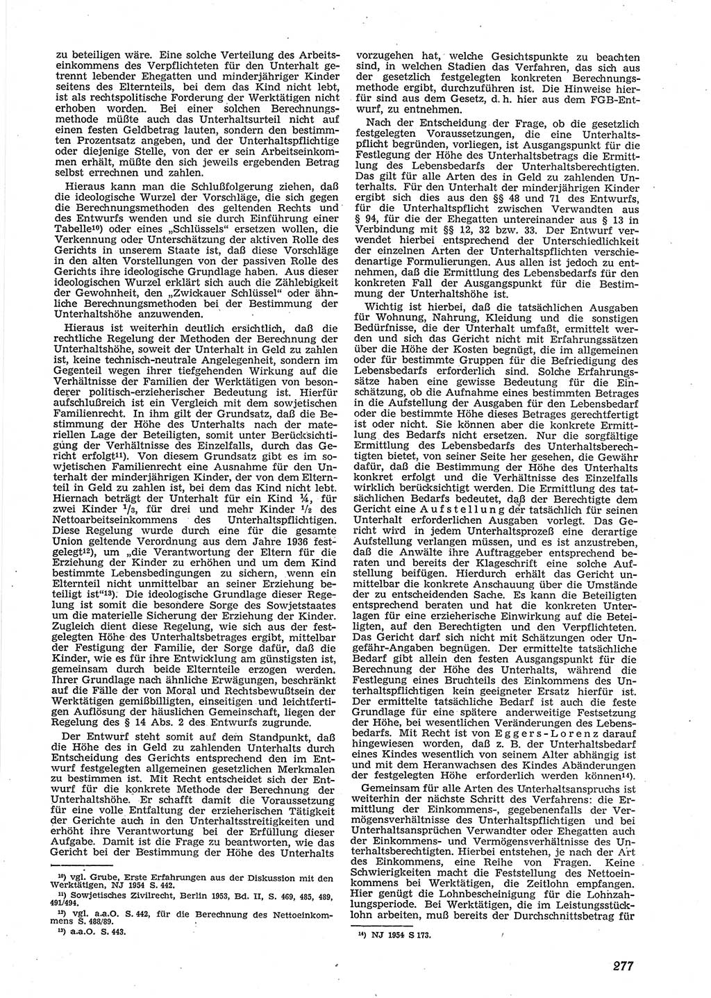 Neue Justiz (NJ), Zeitschrift für Recht und Rechtswissenschaft [Deutsche Demokratische Republik (DDR)], 9. Jahrgang 1955, Seite 277 (NJ DDR 1955, S. 277)
