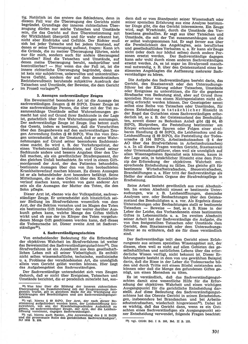 Neue Justiz (NJ), Zeitschrift für Recht und Rechtswissenschaft [Deutsche Demokratische Republik (DDR)], 9. Jahrgang 1955, Seite 301 (NJ DDR 1955, S. 301)
