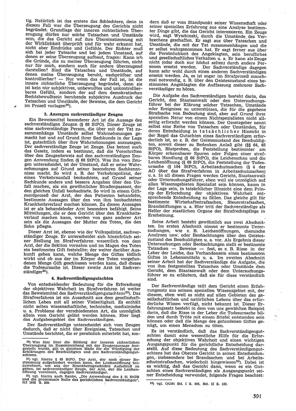Neue Justiz (NJ), Zeitschrift für Recht und Rechtswissenschaft [Deutsche Demokratische Republik (DDR)], 9. Jahrgang 1955, Seite 301 (NJ DDR 1955, S. 301)