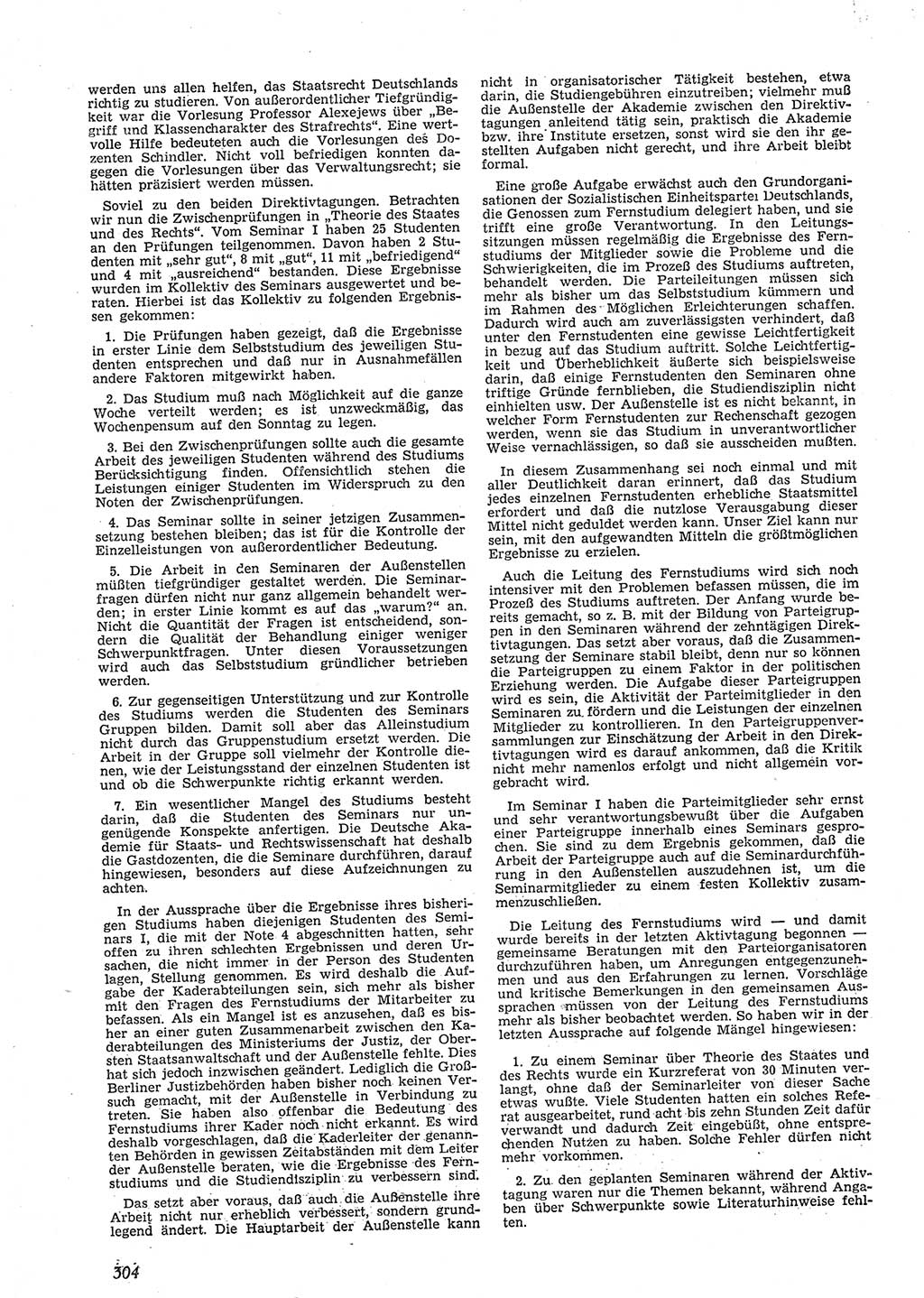 Neue Justiz (NJ), Zeitschrift für Recht und Rechtswissenschaft [Deutsche Demokratische Republik (DDR)], 9. Jahrgang 1955, Seite 304 (NJ DDR 1955, S. 304)