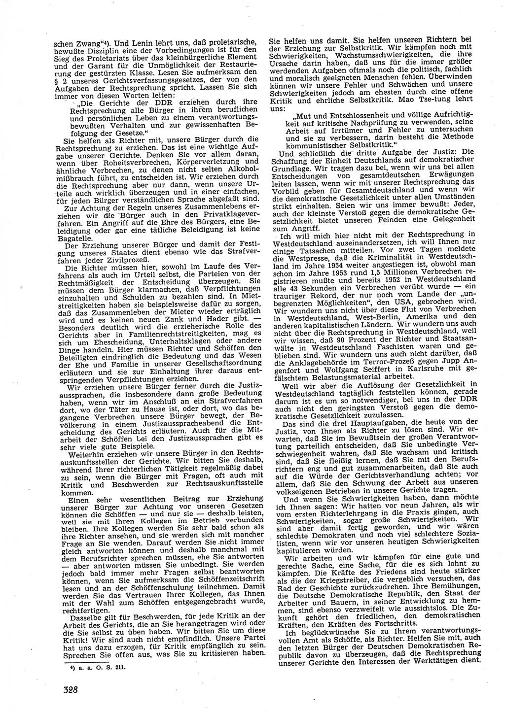 Neue Justiz (NJ), Zeitschrift für Recht und Rechtswissenschaft [Deutsche Demokratische Republik (DDR)], 9. Jahrgang 1955, Seite 328 (NJ DDR 1955, S. 328)