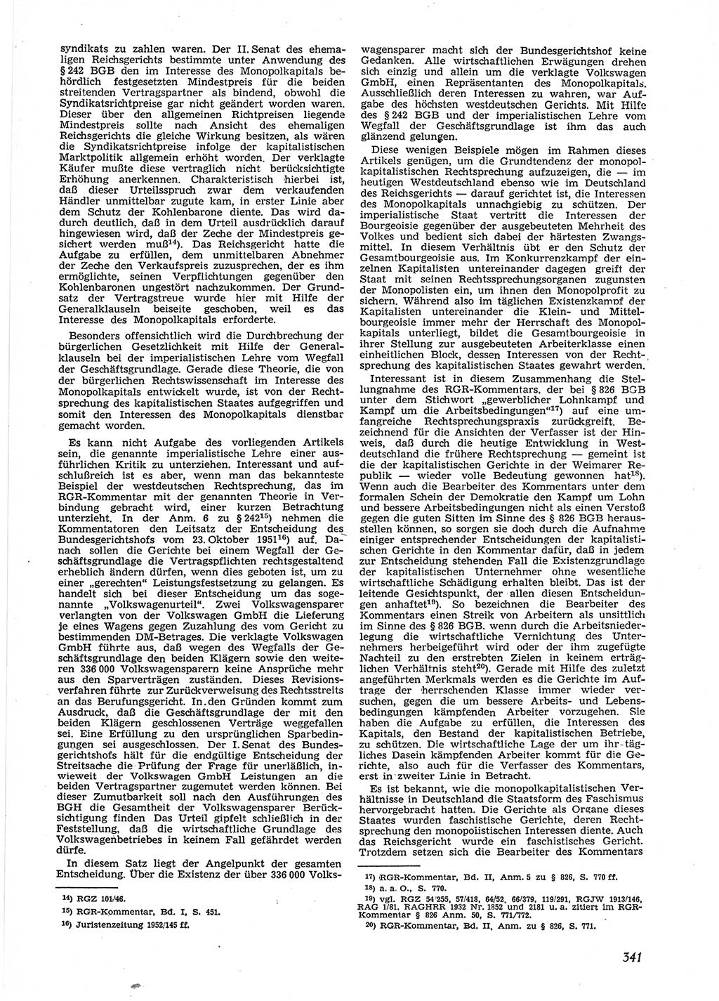 Neue Justiz (NJ), Zeitschrift für Recht und Rechtswissenschaft [Deutsche Demokratische Republik (DDR)], 9. Jahrgang 1955, Seite 341 (NJ DDR 1955, S. 341)
