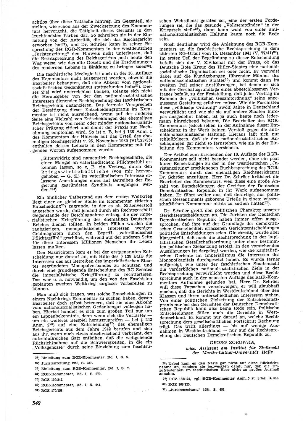 Neue Justiz (NJ), Zeitschrift für Recht und Rechtswissenschaft [Deutsche Demokratische Republik (DDR)], 9. Jahrgang 1955, Seite 342 (NJ DDR 1955, S. 342)