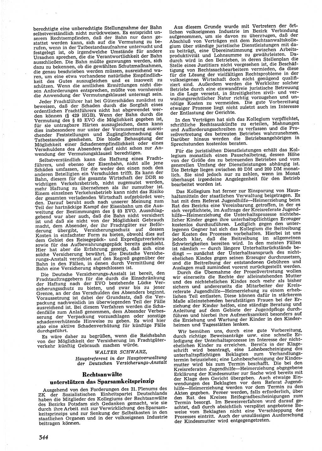 Neue Justiz (NJ), Zeitschrift für Recht und Rechtswissenschaft [Deutsche Demokratische Republik (DDR)], 9. Jahrgang 1955, Seite 344 (NJ DDR 1955, S. 344)