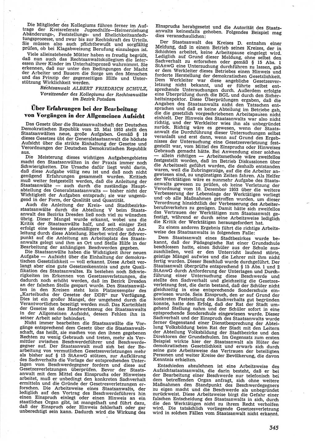 Neue Justiz (NJ), Zeitschrift für Recht und Rechtswissenschaft [Deutsche Demokratische Republik (DDR)], 9. Jahrgang 1955, Seite 345 (NJ DDR 1955, S. 345)