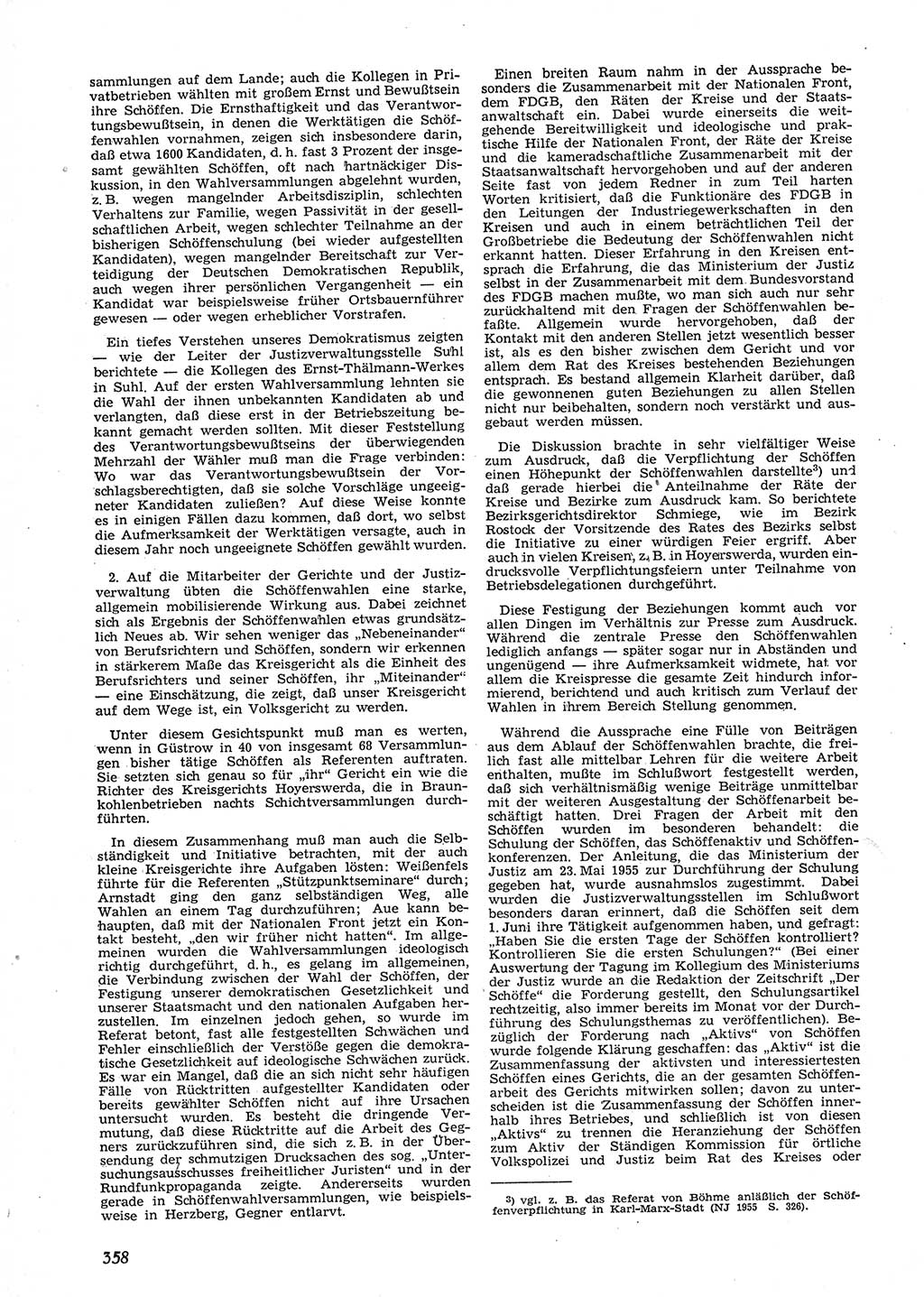 Neue Justiz (NJ), Zeitschrift für Recht und Rechtswissenschaft [Deutsche Demokratische Republik (DDR)], 9. Jahrgang 1955, Seite 358 (NJ DDR 1955, S. 358)