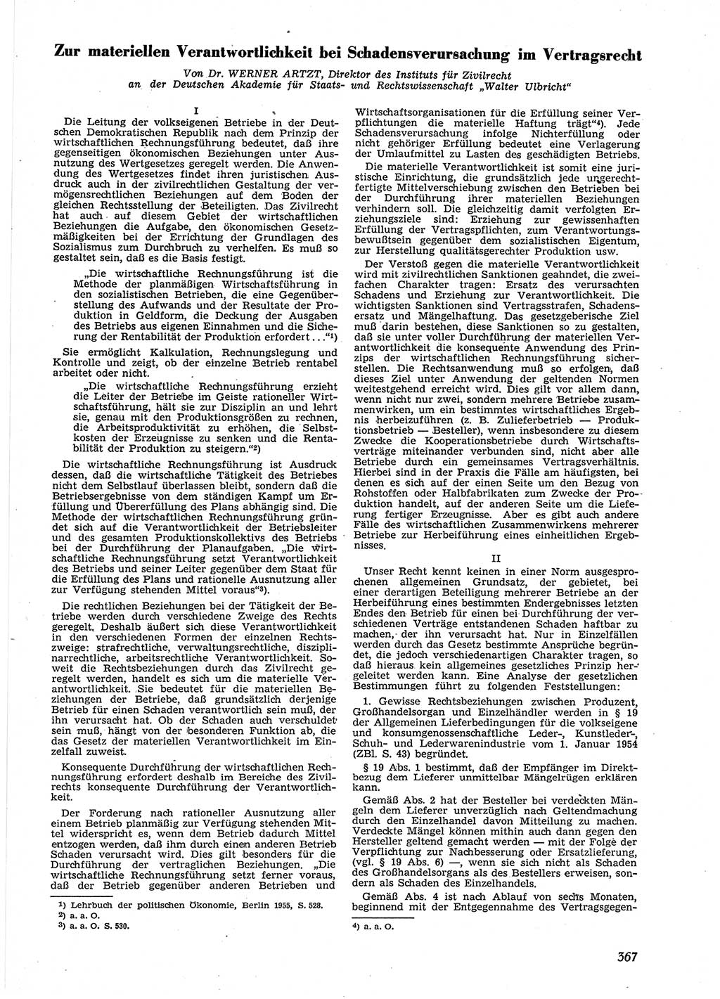 Neue Justiz (NJ), Zeitschrift für Recht und Rechtswissenschaft [Deutsche Demokratische Republik (DDR)], 9. Jahrgang 1955, Seite 367 (NJ DDR 1955, S. 367)