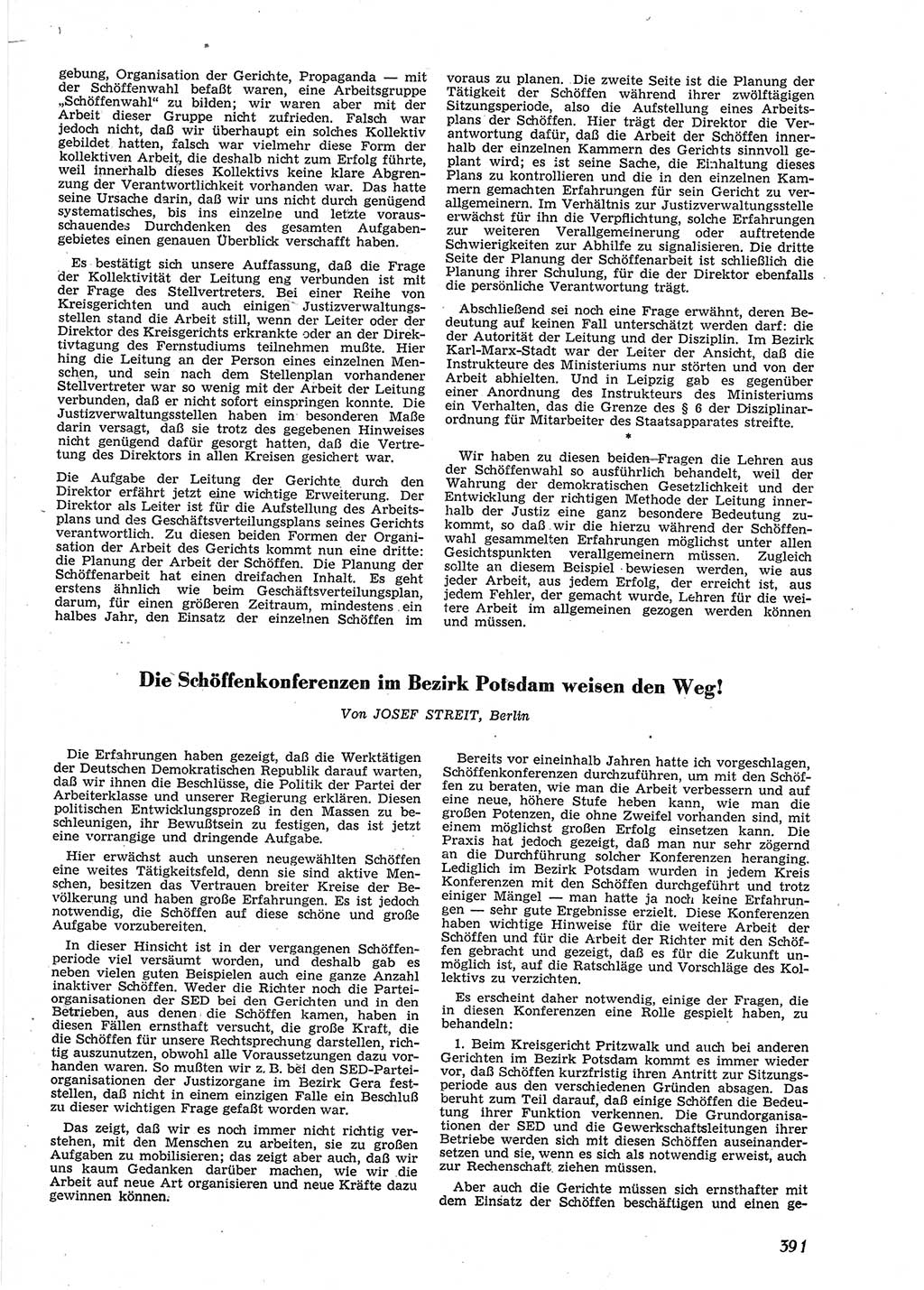 Neue Justiz (NJ), Zeitschrift für Recht und Rechtswissenschaft [Deutsche Demokratische Republik (DDR)], 9. Jahrgang 1955, Seite 391 (NJ DDR 1955, S. 391)