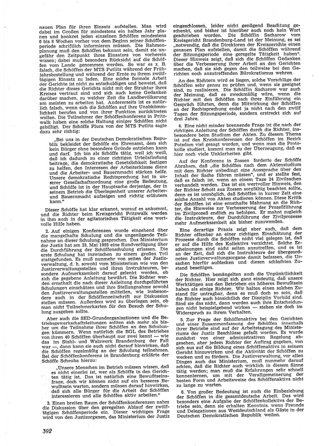 Neue Justiz (NJ), Zeitschrift für Recht und Rechtswissenschaft [Deutsche Demokratische Republik (DDR)], 9. Jahrgang 1955, Seite 392 (NJ DDR 1955, S. 392)