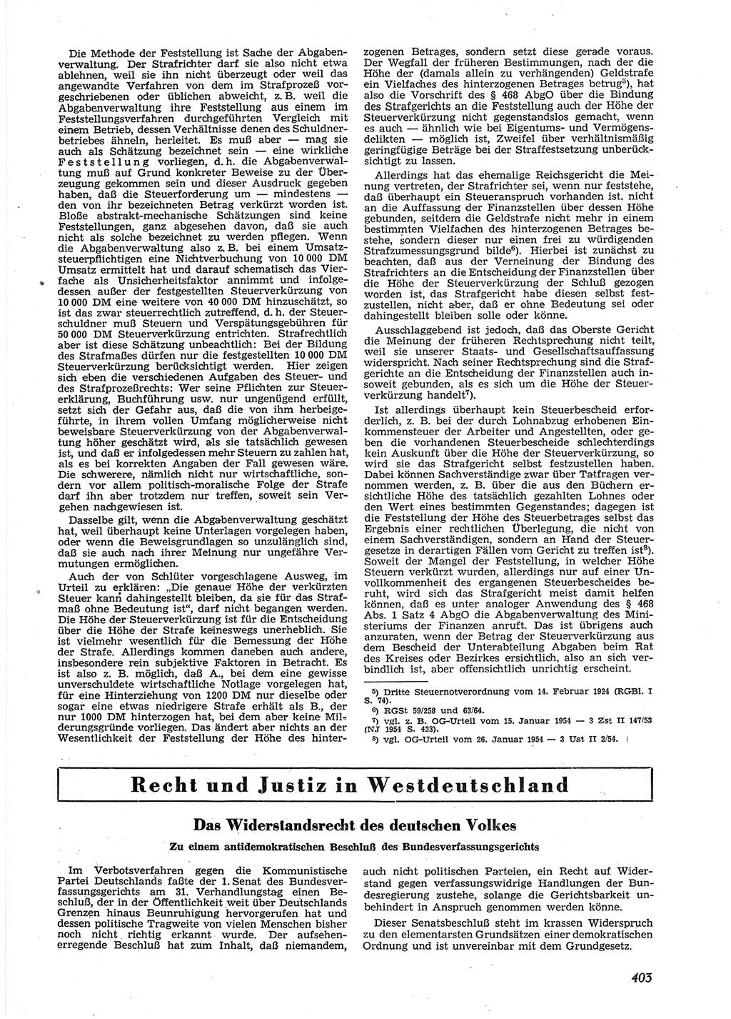 Neue Justiz (NJ), Zeitschrift für Recht und Rechtswissenschaft [Deutsche Demokratische Republik (DDR)], 9. Jahrgang 1955, Seite 403 (NJ DDR 1955, S. 403)