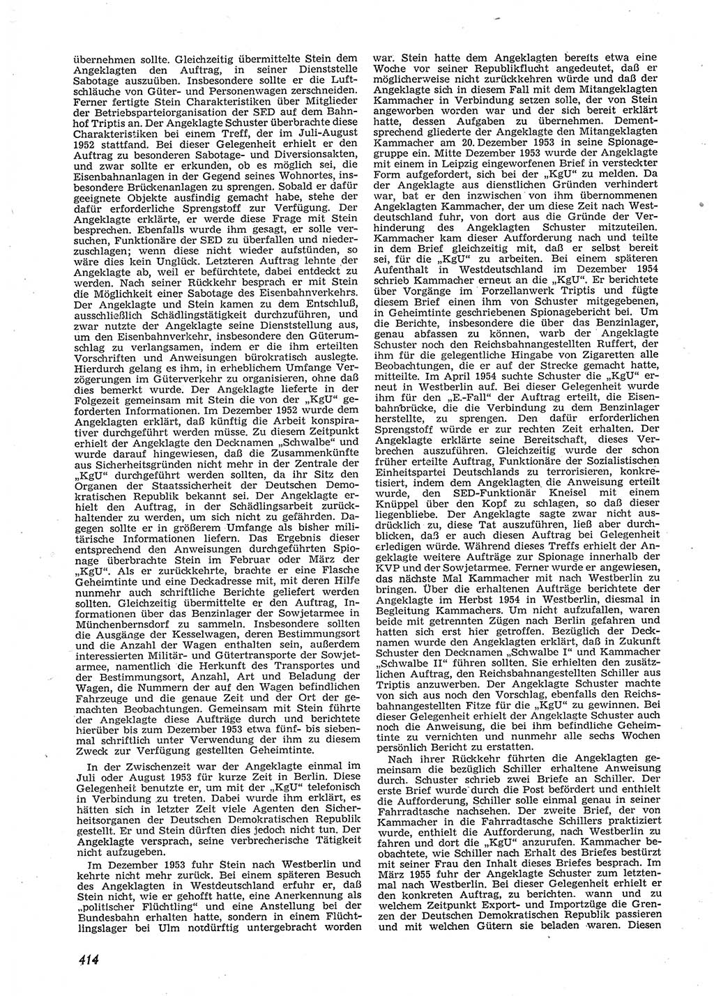 Neue Justiz (NJ), Zeitschrift für Recht und Rechtswissenschaft [Deutsche Demokratische Republik (DDR)], 9. Jahrgang 1955, Seite 414 (NJ DDR 1955, S. 414)