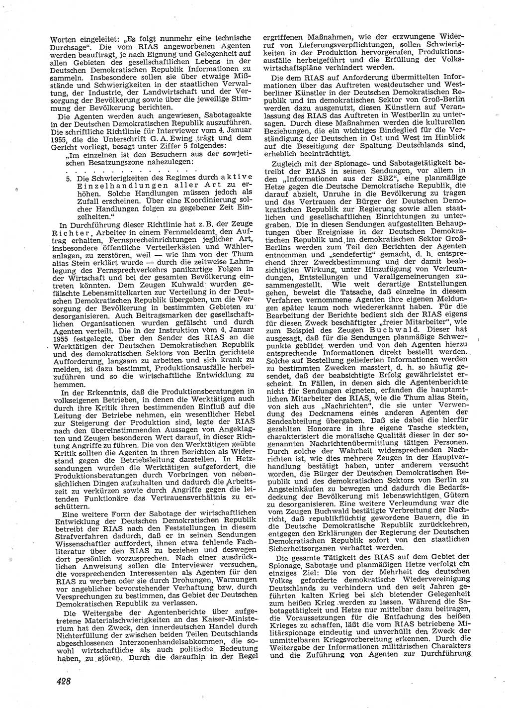 Neue Justiz (NJ), Zeitschrift für Recht und Rechtswissenschaft [Deutsche Demokratische Republik (DDR)], 9. Jahrgang 1955, Seite 428 (NJ DDR 1955, S. 428)