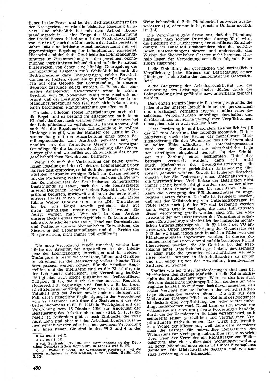 Neue Justiz (NJ), Zeitschrift für Recht und Rechtswissenschaft [Deutsche Demokratische Republik (DDR)], 9. Jahrgang 1955, Seite 430 (NJ DDR 1955, S. 430)
