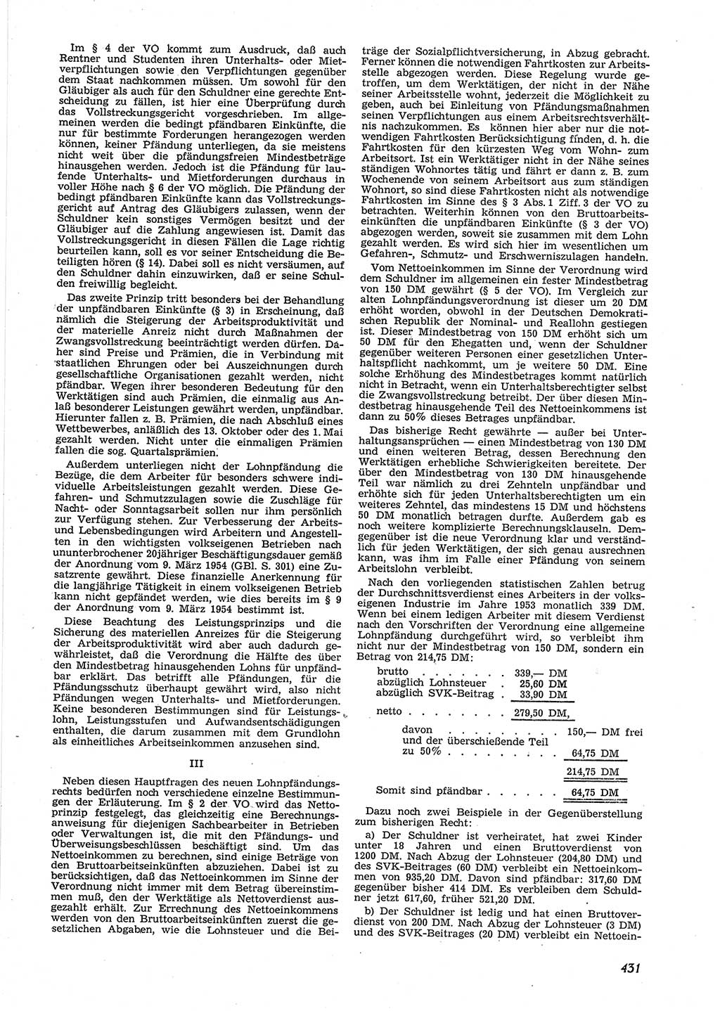 Neue Justiz (NJ), Zeitschrift für Recht und Rechtswissenschaft [Deutsche Demokratische Republik (DDR)], 9. Jahrgang 1955, Seite 431 (NJ DDR 1955, S. 431)