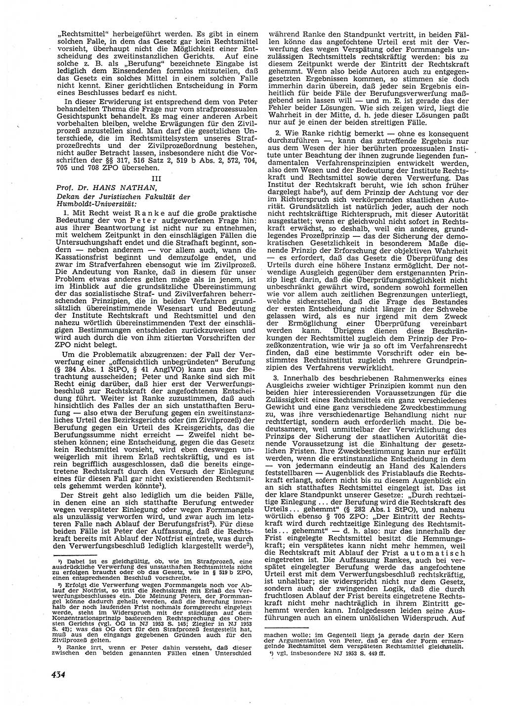 Neue Justiz (NJ), Zeitschrift für Recht und Rechtswissenschaft [Deutsche Demokratische Republik (DDR)], 9. Jahrgang 1955, Seite 434 (NJ DDR 1955, S. 434)