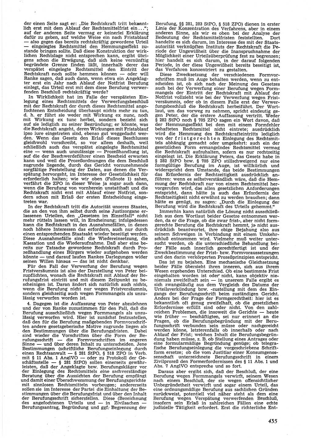 Neue Justiz (NJ), Zeitschrift für Recht und Rechtswissenschaft [Deutsche Demokratische Republik (DDR)], 9. Jahrgang 1955, Seite 435 (NJ DDR 1955, S. 435)