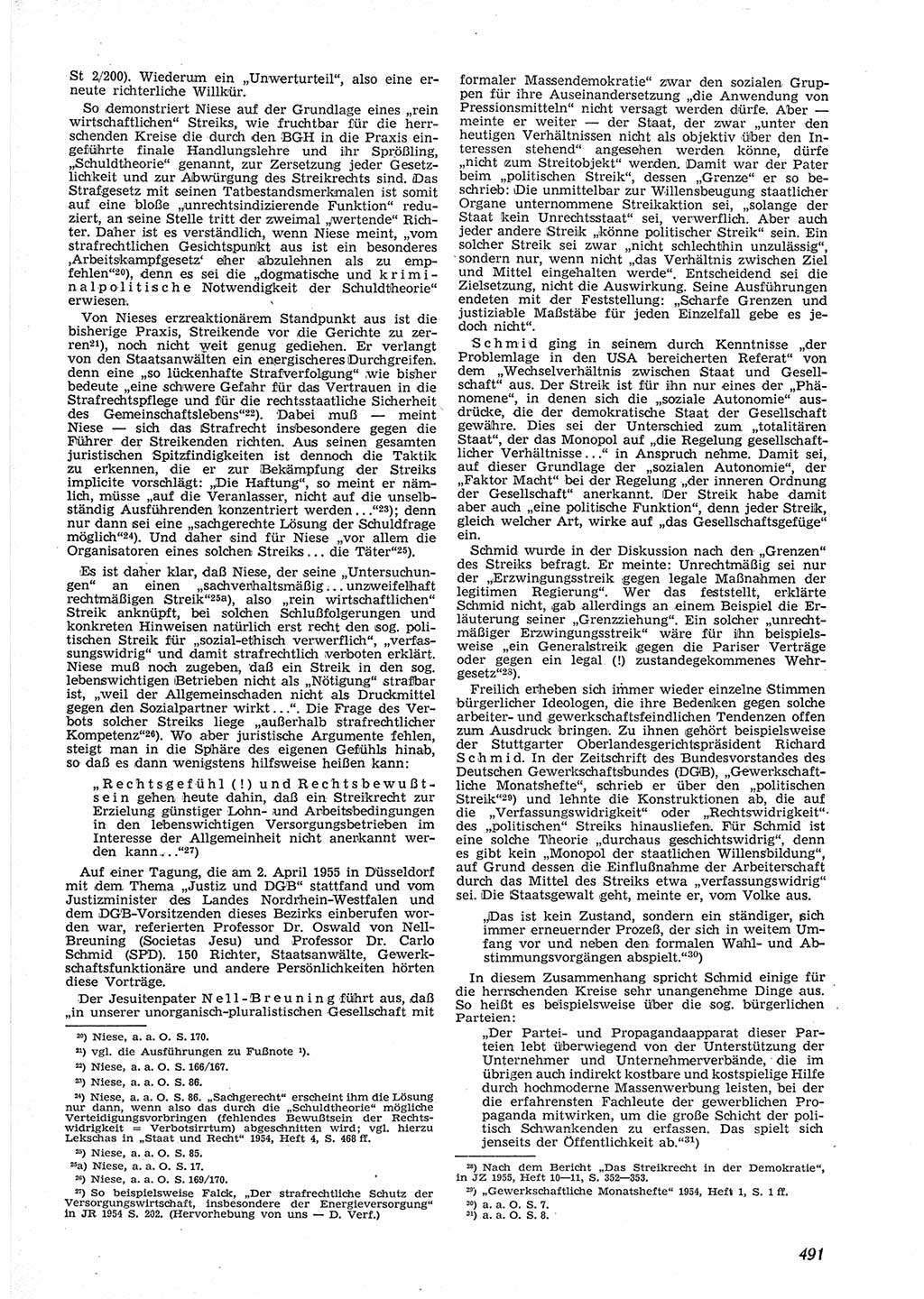 Neue Justiz (NJ), Zeitschrift für Recht und Rechtswissenschaft [Deutsche Demokratische Republik (DDR)], 9. Jahrgang 1955, Seite 491 (NJ DDR 1955, S. 491)