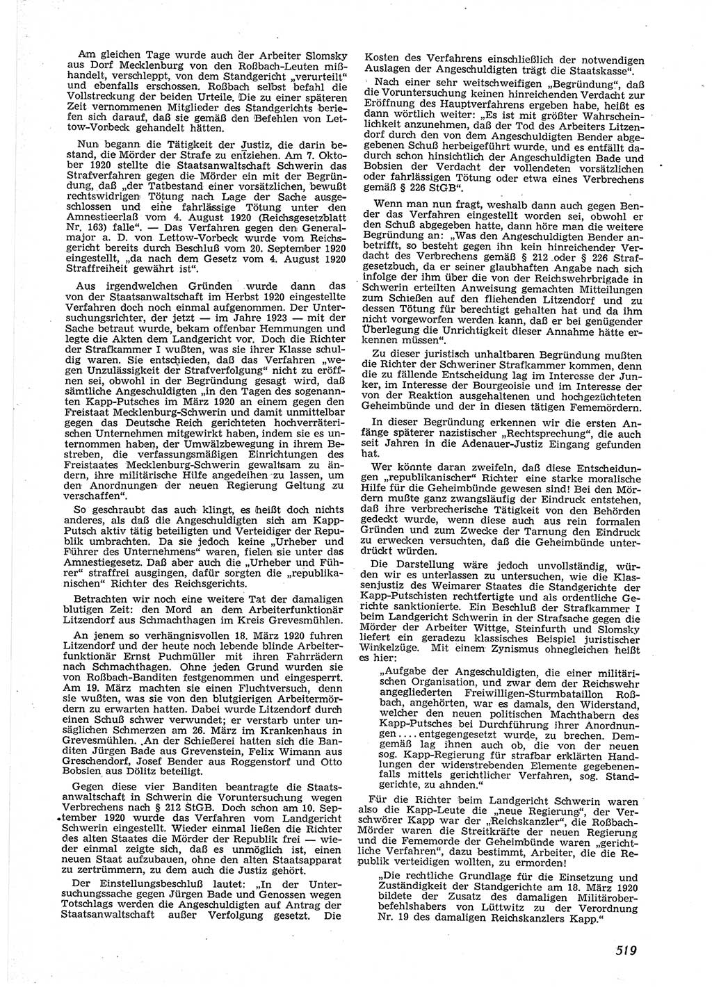Neue Justiz (NJ), Zeitschrift für Recht und Rechtswissenschaft [Deutsche Demokratische Republik (DDR)], 9. Jahrgang 1955, Seite 519 (NJ DDR 1955, S. 519)