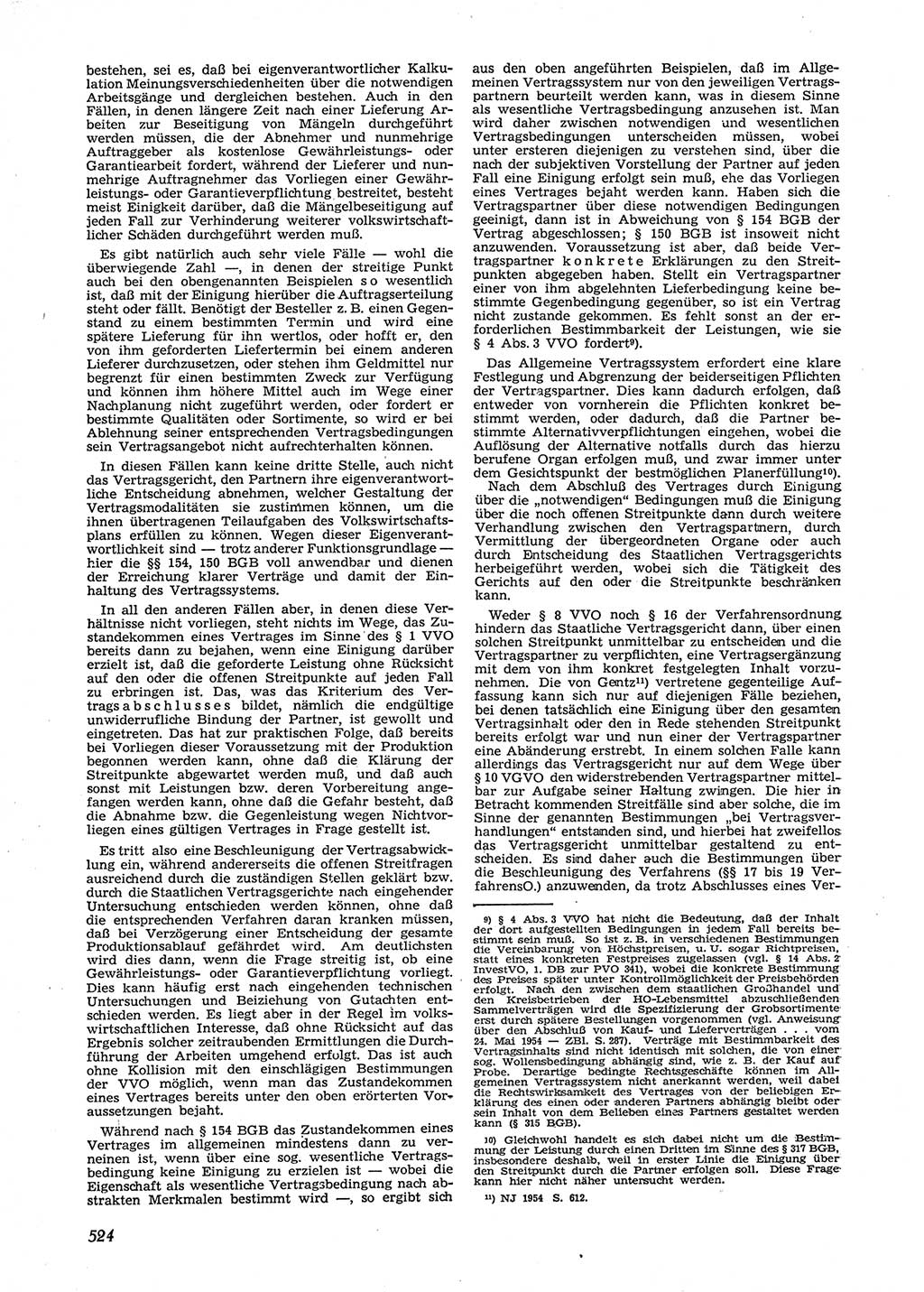 Neue Justiz (NJ), Zeitschrift für Recht und Rechtswissenschaft [Deutsche Demokratische Republik (DDR)], 9. Jahrgang 1955, Seite 524 (NJ DDR 1955, S. 524)