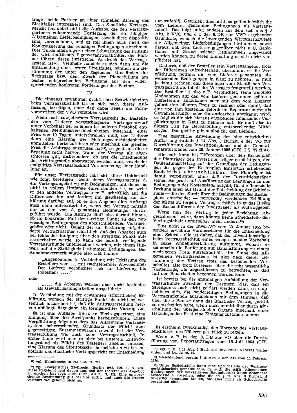 Neue Justiz (NJ), Zeitschrift für Recht und Rechtswissenschaft [Deutsche Demokratische Republik (DDR)], 9. Jahrgang 1955, Seite 525 (NJ DDR 1955, S. 525)