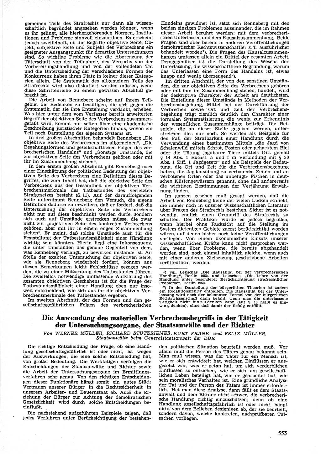 Neue Justiz (NJ), Zeitschrift für Recht und Rechtswissenschaft [Deutsche Demokratische Republik (DDR)], 9. Jahrgang 1955, Seite 553 (NJ DDR 1955, S. 553)