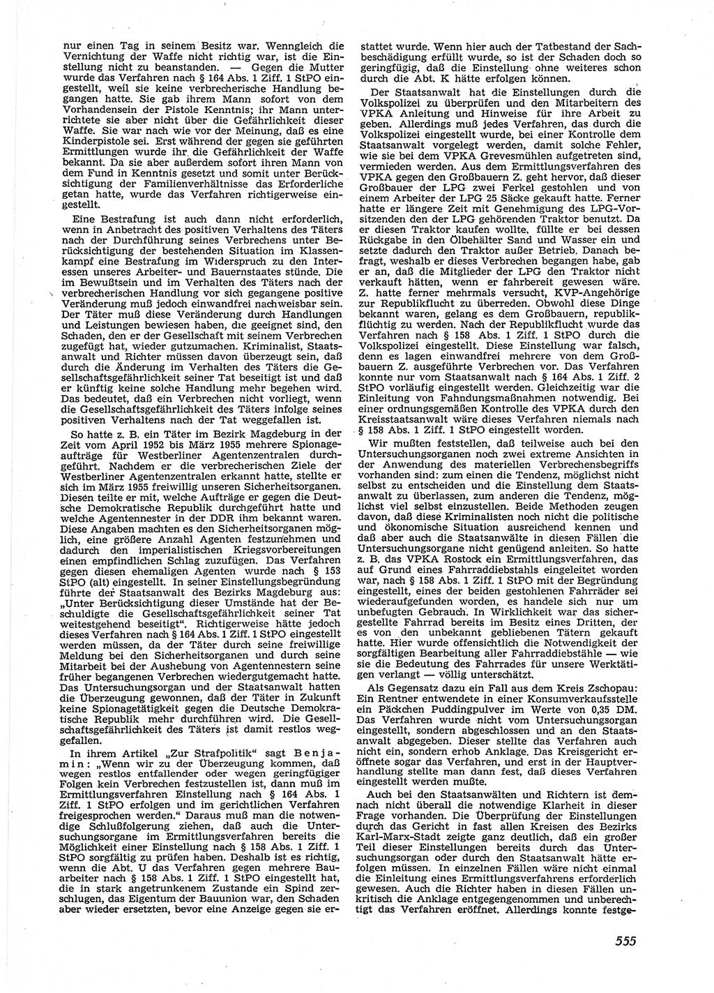 Neue Justiz (NJ), Zeitschrift für Recht und Rechtswissenschaft [Deutsche Demokratische Republik (DDR)], 9. Jahrgang 1955, Seite 555 (NJ DDR 1955, S. 555)