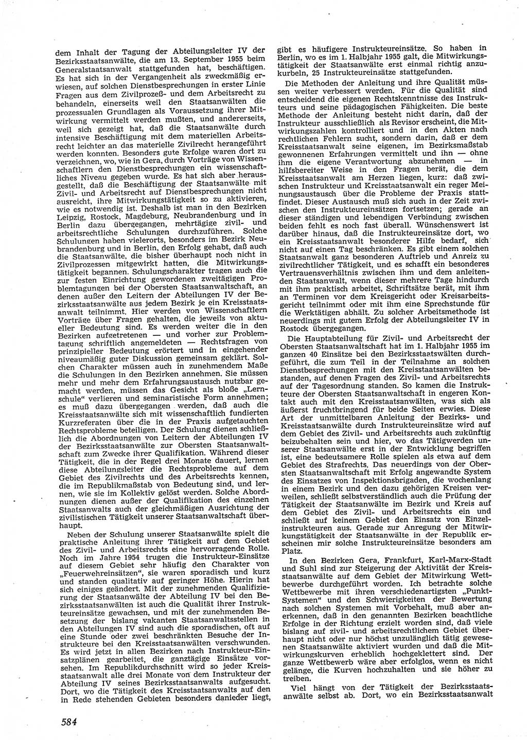 Neue Justiz (NJ), Zeitschrift für Recht und Rechtswissenschaft [Deutsche Demokratische Republik (DDR)], 9. Jahrgang 1955, Seite 584 (NJ DDR 1955, S. 584)
