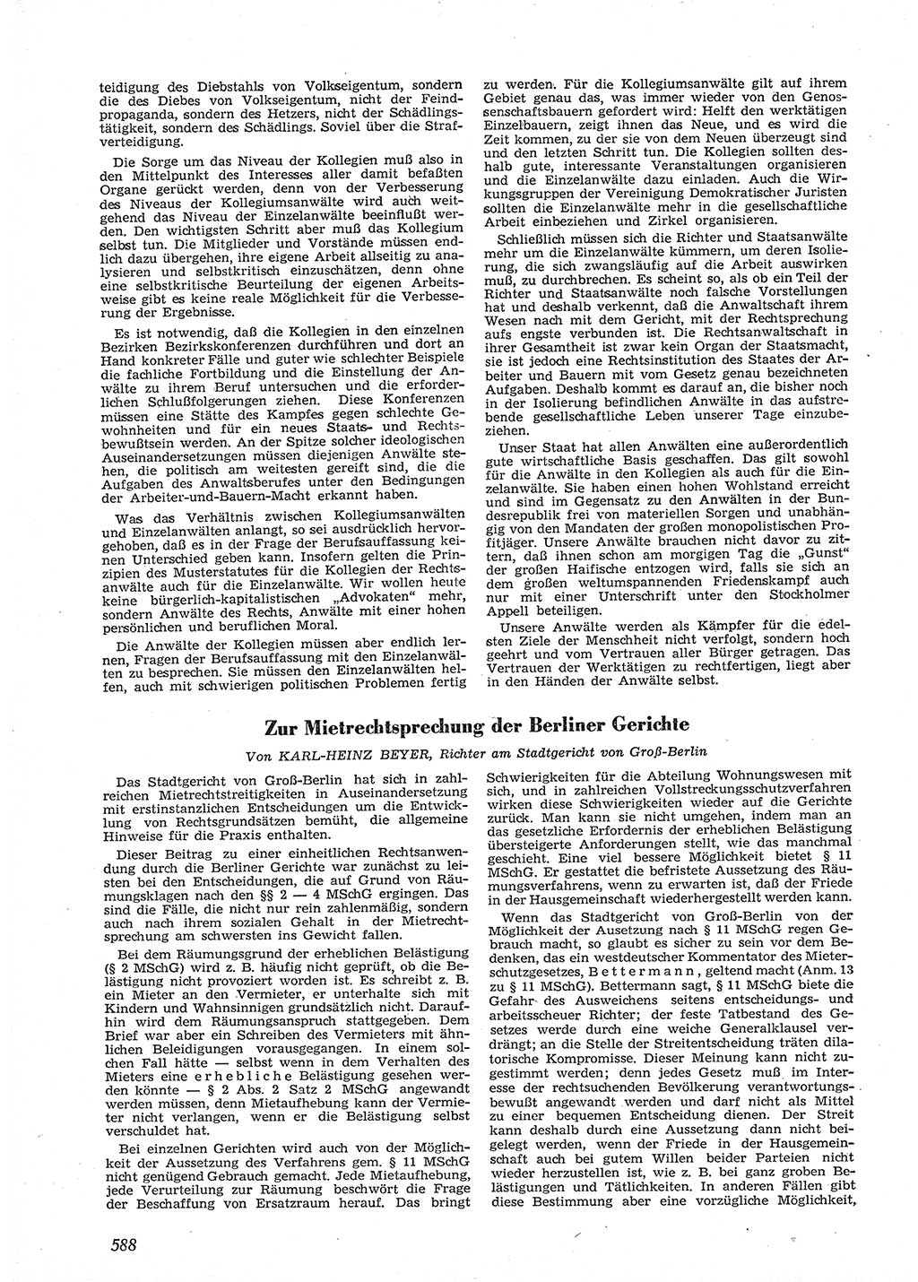 Neue Justiz (NJ), Zeitschrift für Recht und Rechtswissenschaft [Deutsche Demokratische Republik (DDR)], 9. Jahrgang 1955, Seite 588 (NJ DDR 1955, S. 588)