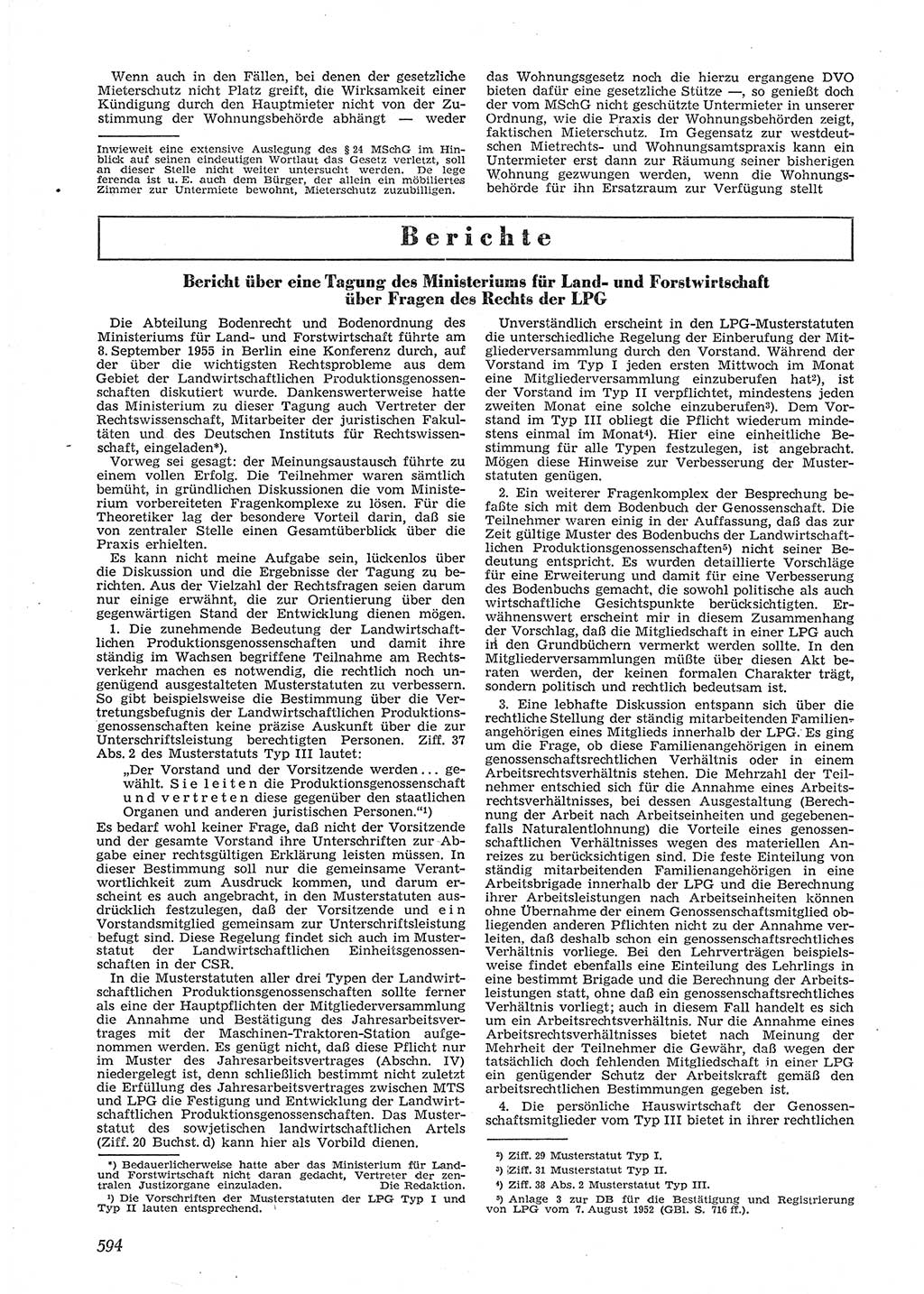 Neue Justiz (NJ), Zeitschrift für Recht und Rechtswissenschaft [Deutsche Demokratische Republik (DDR)], 9. Jahrgang 1955, Seite 594 (NJ DDR 1955, S. 594)