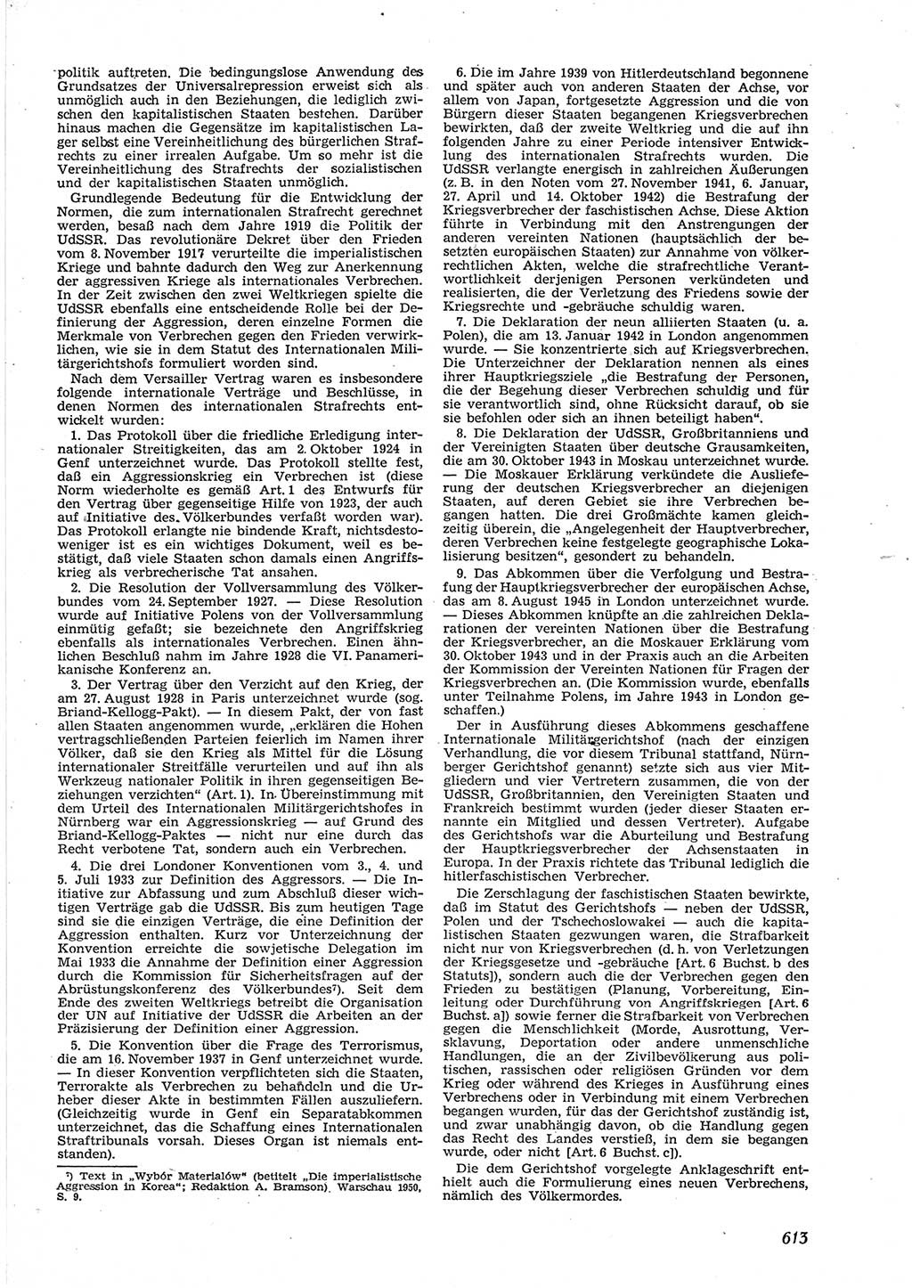 Neue Justiz (NJ), Zeitschrift für Recht und Rechtswissenschaft [Deutsche Demokratische Republik (DDR)], 9. Jahrgang 1955, Seite 613 (NJ DDR 1955, S. 613)
