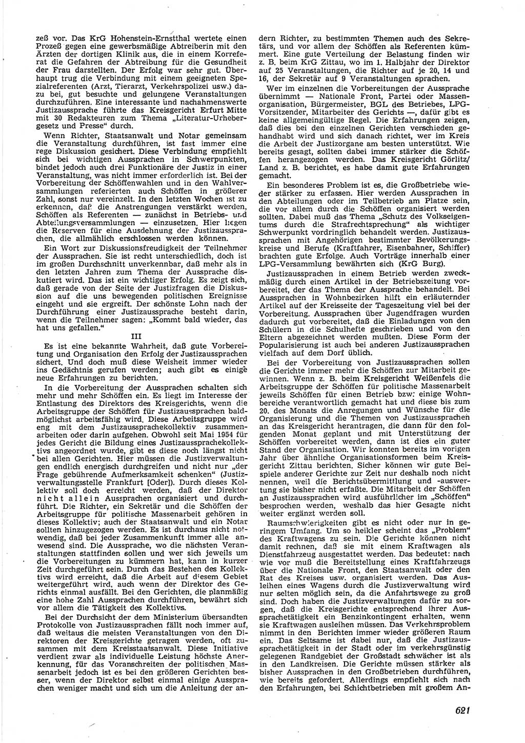 Neue Justiz (NJ), Zeitschrift für Recht und Rechtswissenschaft [Deutsche Demokratische Republik (DDR)], 9. Jahrgang 1955, Seite 621 (NJ DDR 1955, S. 621)
