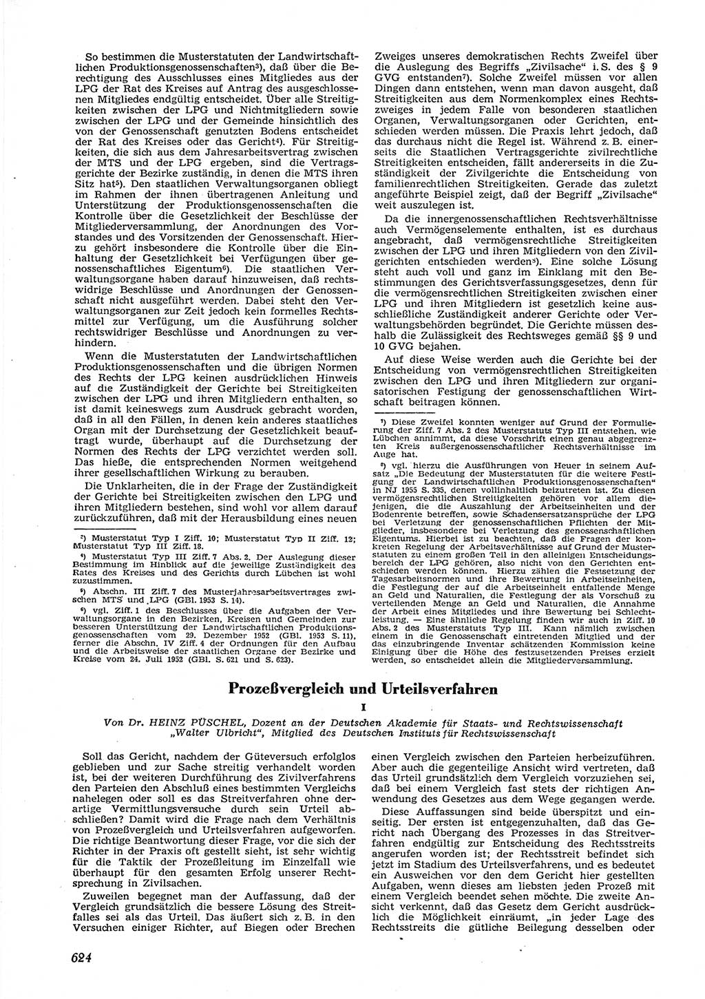 Neue Justiz (NJ), Zeitschrift für Recht und Rechtswissenschaft [Deutsche Demokratische Republik (DDR)], 9. Jahrgang 1955, Seite 624 (NJ DDR 1955, S. 624)