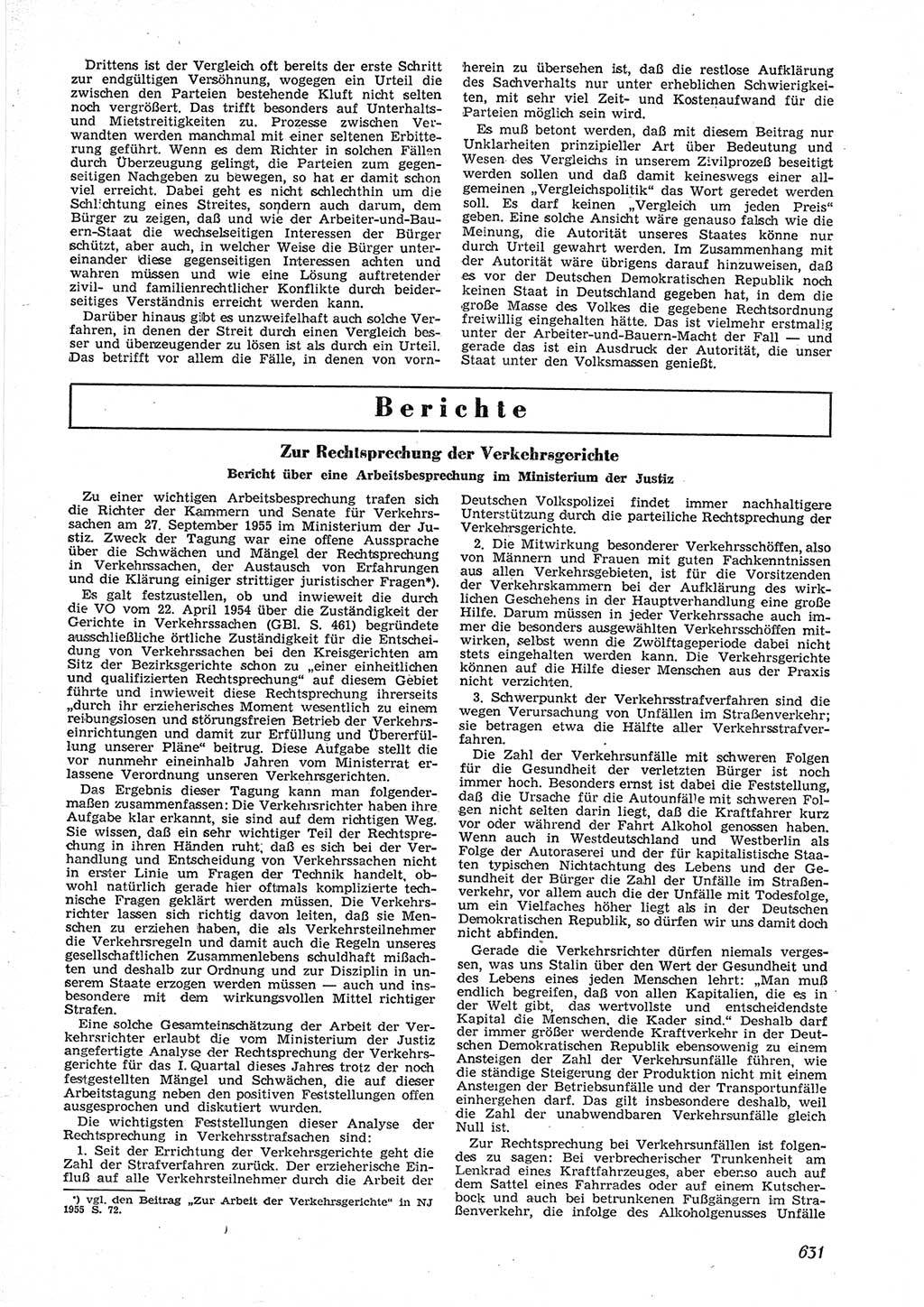 Neue Justiz (NJ), Zeitschrift für Recht und Rechtswissenschaft [Deutsche Demokratische Republik (DDR)], 9. Jahrgang 1955, Seite 631 (NJ DDR 1955, S. 631)