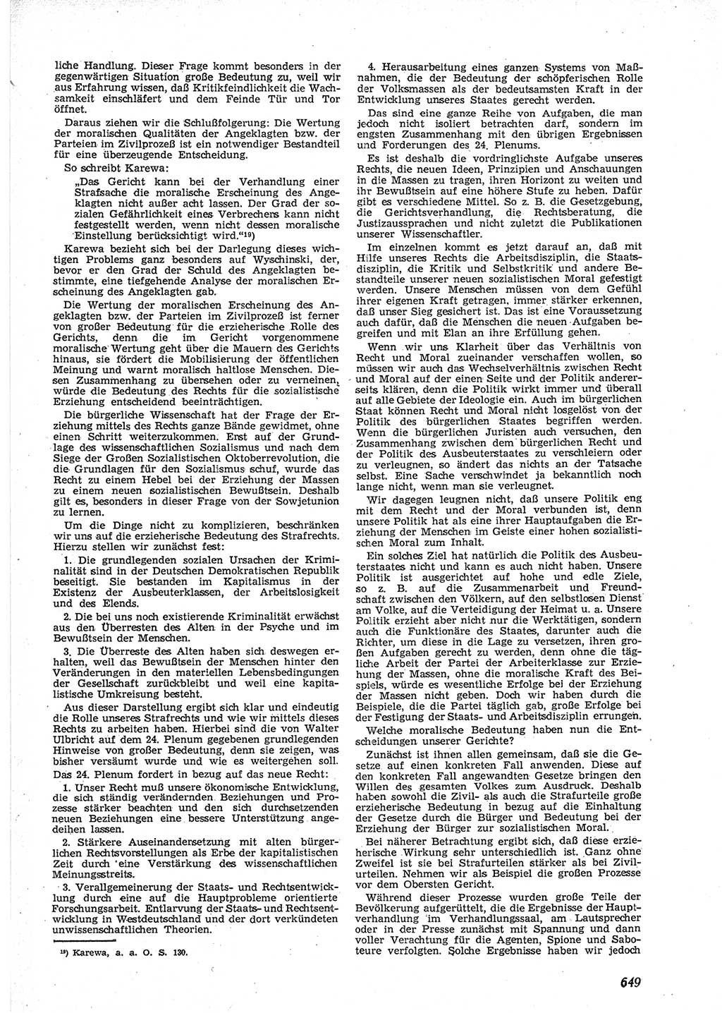 Neue Justiz (NJ), Zeitschrift für Recht und Rechtswissenschaft [Deutsche Demokratische Republik (DDR)], 9. Jahrgang 1955, Seite 649 (NJ DDR 1955, S. 649)