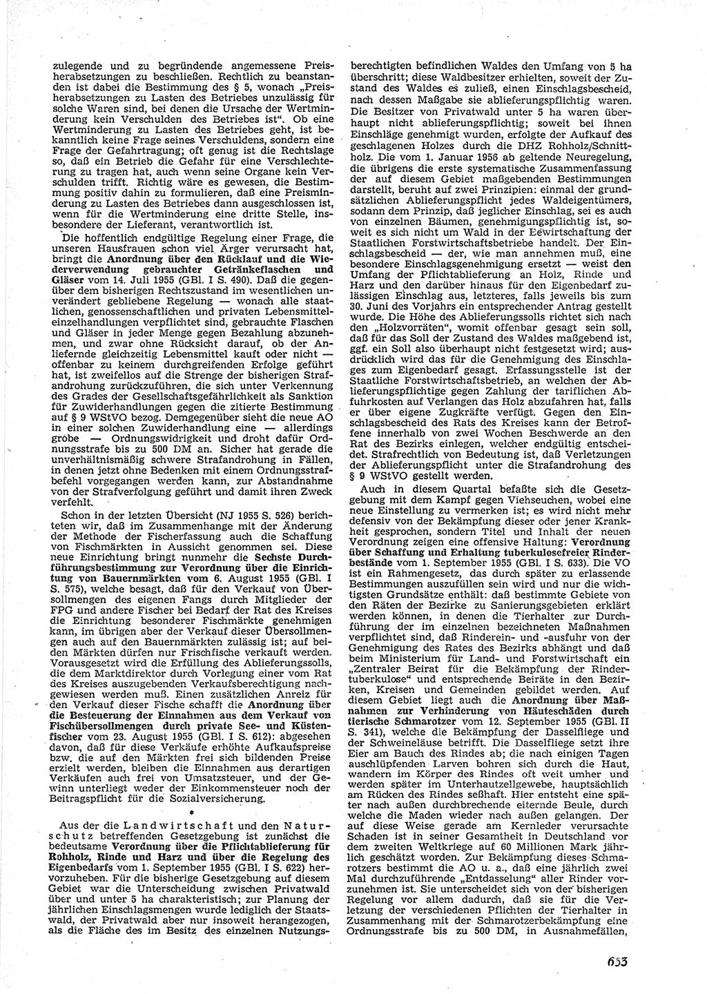 Neue Justiz (NJ), Zeitschrift für Recht und Rechtswissenschaft [Deutsche Demokratische Republik (DDR)], 9. Jahrgang 1955, Seite 653 (NJ DDR 1955, S. 653)