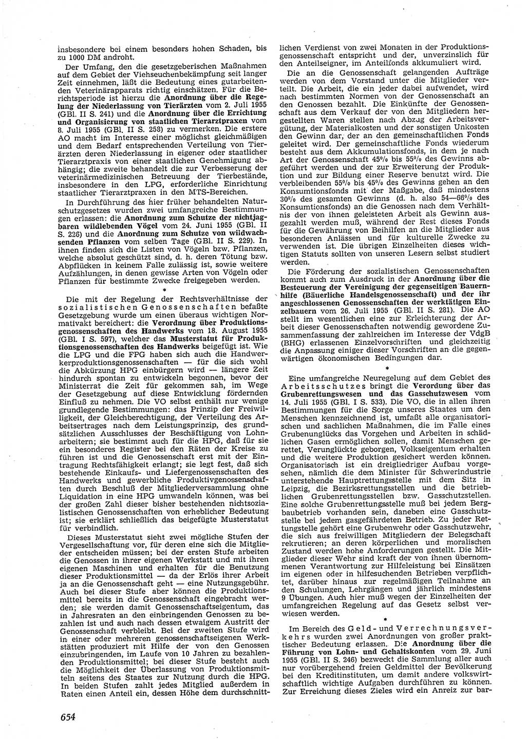 Neue Justiz (NJ), Zeitschrift für Recht und Rechtswissenschaft [Deutsche Demokratische Republik (DDR)], 9. Jahrgang 1955, Seite 654 (NJ DDR 1955, S. 654)