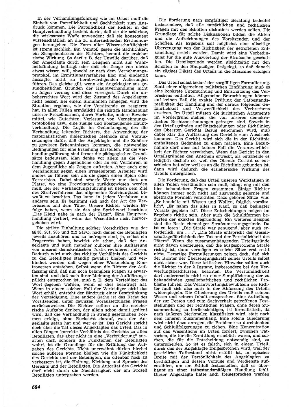 Neue Justiz (NJ), Zeitschrift für Recht und Rechtswissenschaft [Deutsche Demokratische Republik (DDR)], 9. Jahrgang 1955, Seite 684 (NJ DDR 1955, S. 684)