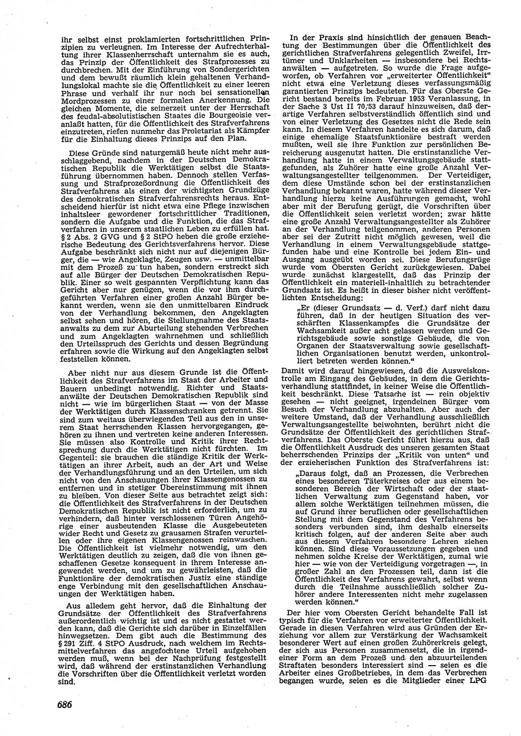 Neue Justiz (NJ), Zeitschrift für Recht und Rechtswissenschaft [Deutsche Demokratische Republik (DDR)], 9. Jahrgang 1955, Seite 686 (NJ DDR 1955, S. 686)